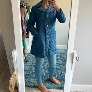 Vintage Sharpee mid century quilted blue c…